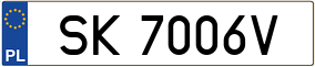 Trailer License Plate